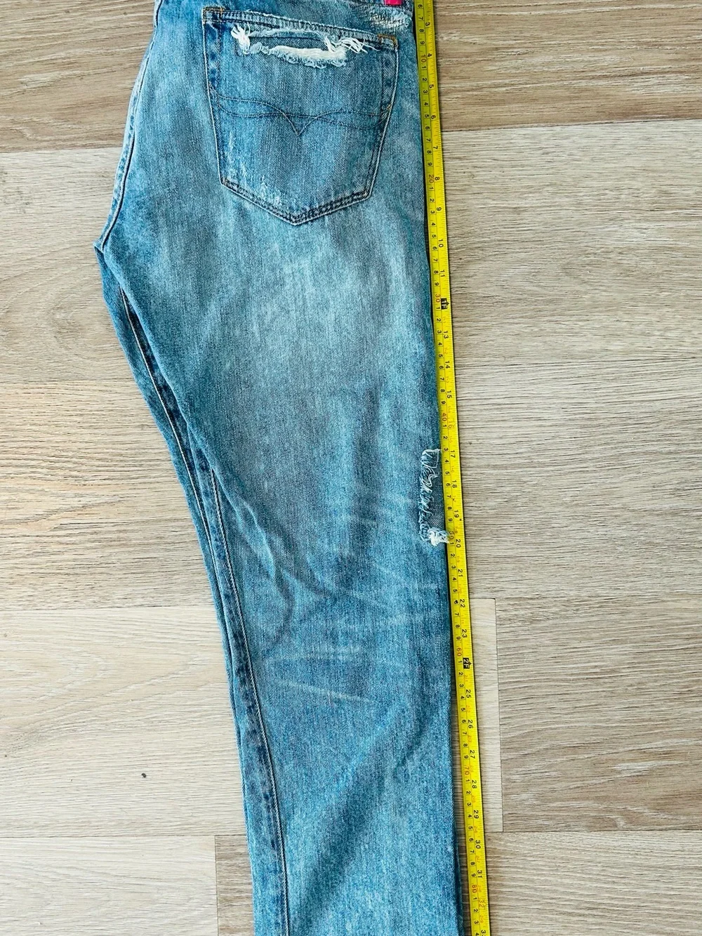 Polo Ralph Lauren Sullivan Slim Distressed Patch Light Blue Men's Jeans 30X30